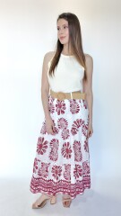 Falda Vanyr Estampado bordó