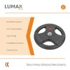 Disco Pesa Olímpica Recubierta Lumax con 3 Agarres 10KG Disco Pesa Olímpica Recubierta Lumax con 3 Agarres 10KG