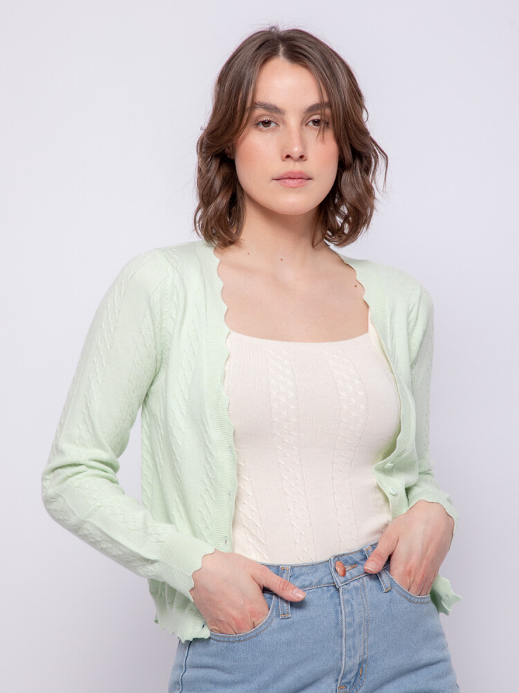 CARDIGAN MAGGIE Verde Pastel