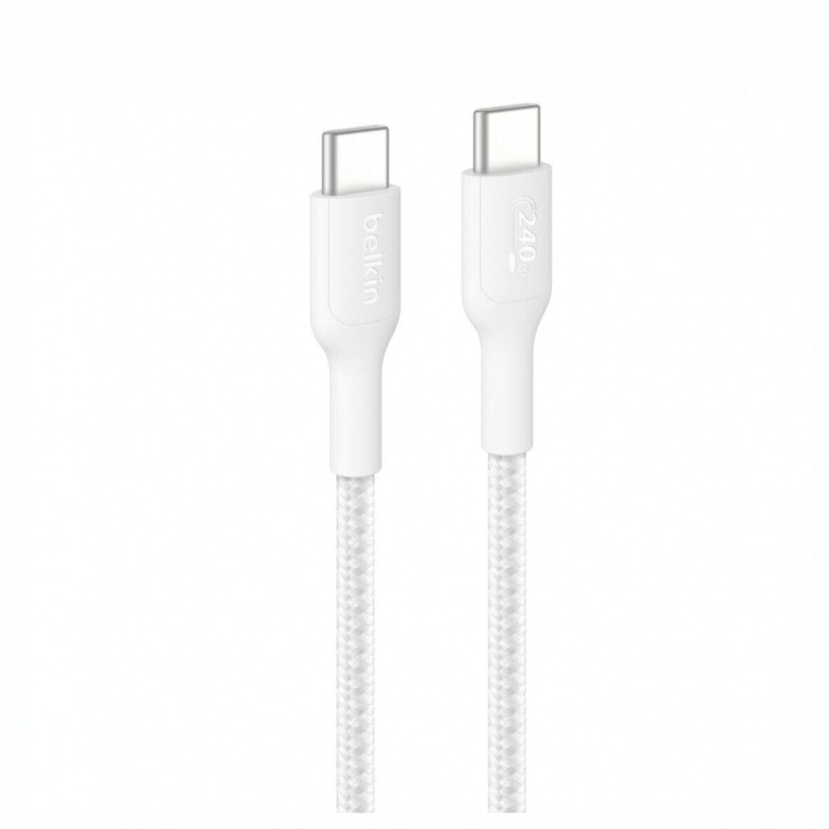 Cable BELKIN USB-C A USB-C 240W Braided Longitud 2M - Blanco 