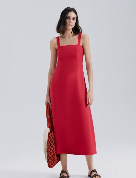 VESTIDO SIN MANGAS ROJO