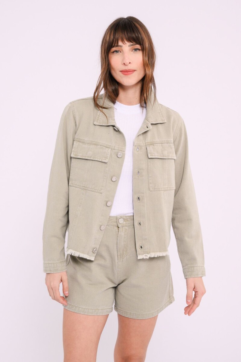 Campera de jean - Verde militar 