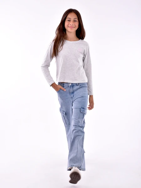 REMERA WILA GRIS CLARO