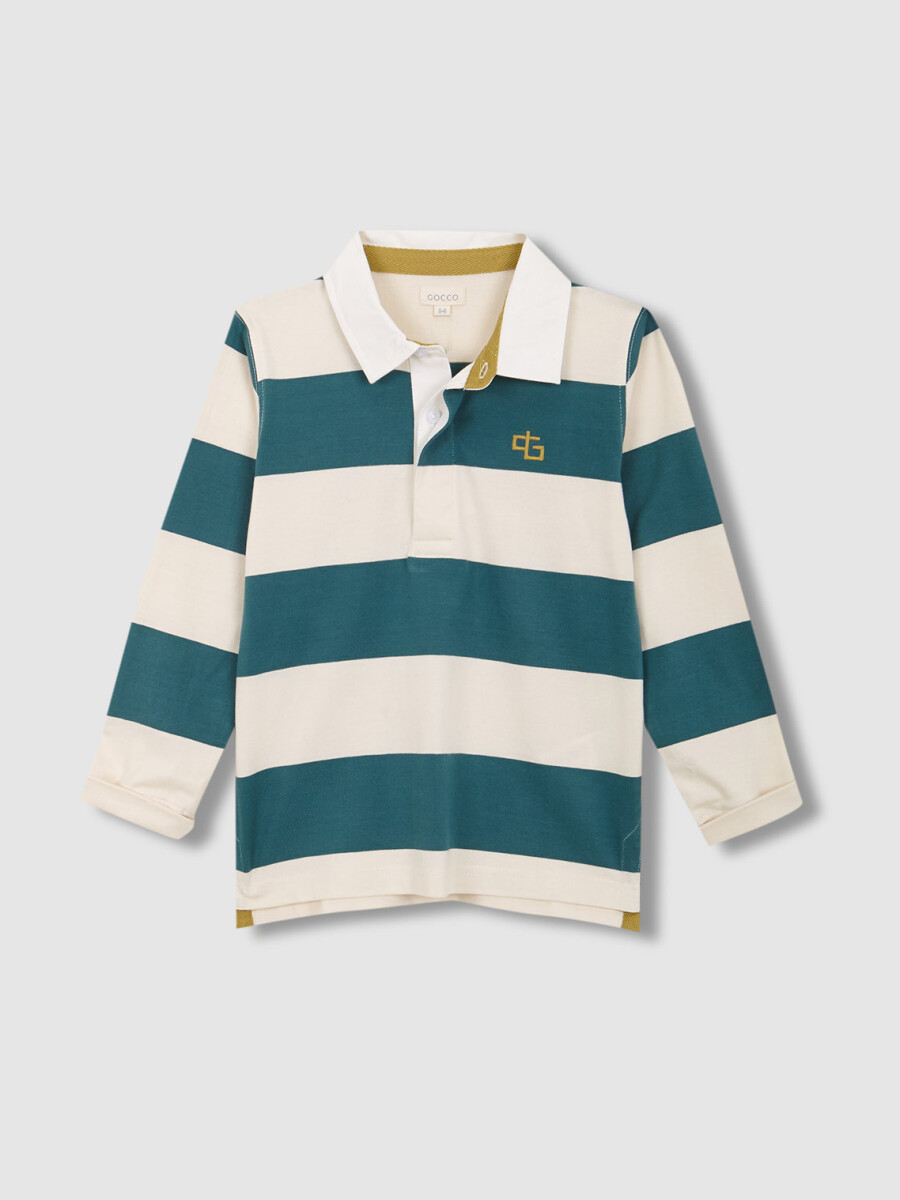 Polo Rayas Verde