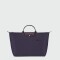 Longchamp -Bolso de viaje Longchamp plegable con cierre y asa corta, Le pliage green Violeta