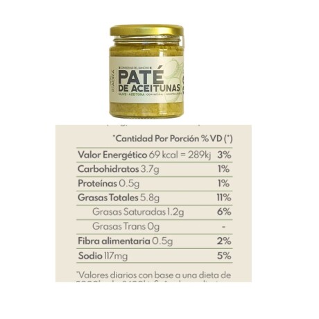 PATÉ DE ACEITUNAS VERDES 180GRS PATÉ DE ACEITUNAS VERDES 180GRS