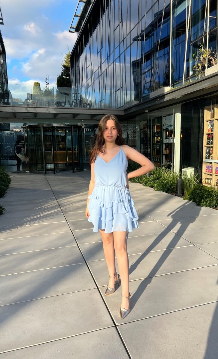 Vestido corto Wind - Celeste 