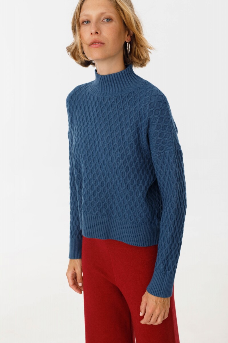 Sweater Panal Azul