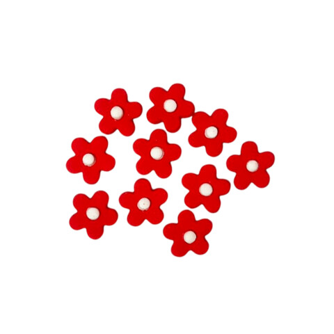 Adorno de Pastillaje Nomeolvides Rojo x10 Adorno de Pastillaje Nomeolvides Rojo x10