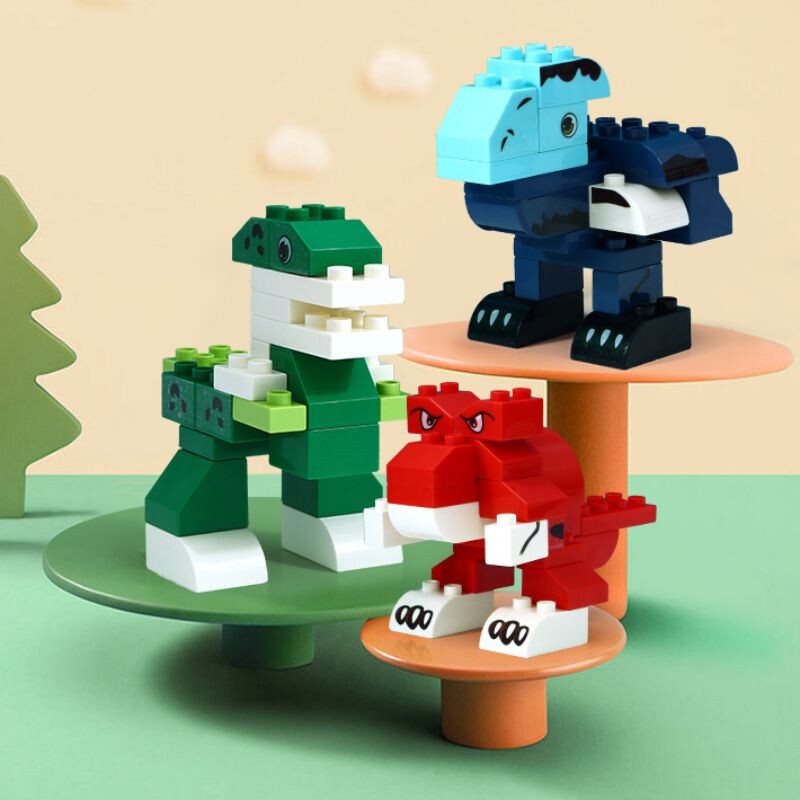 Dinosaurio De Bloques De Construcción - Verde Dinosaurio De Bloques De Construcción - Verde