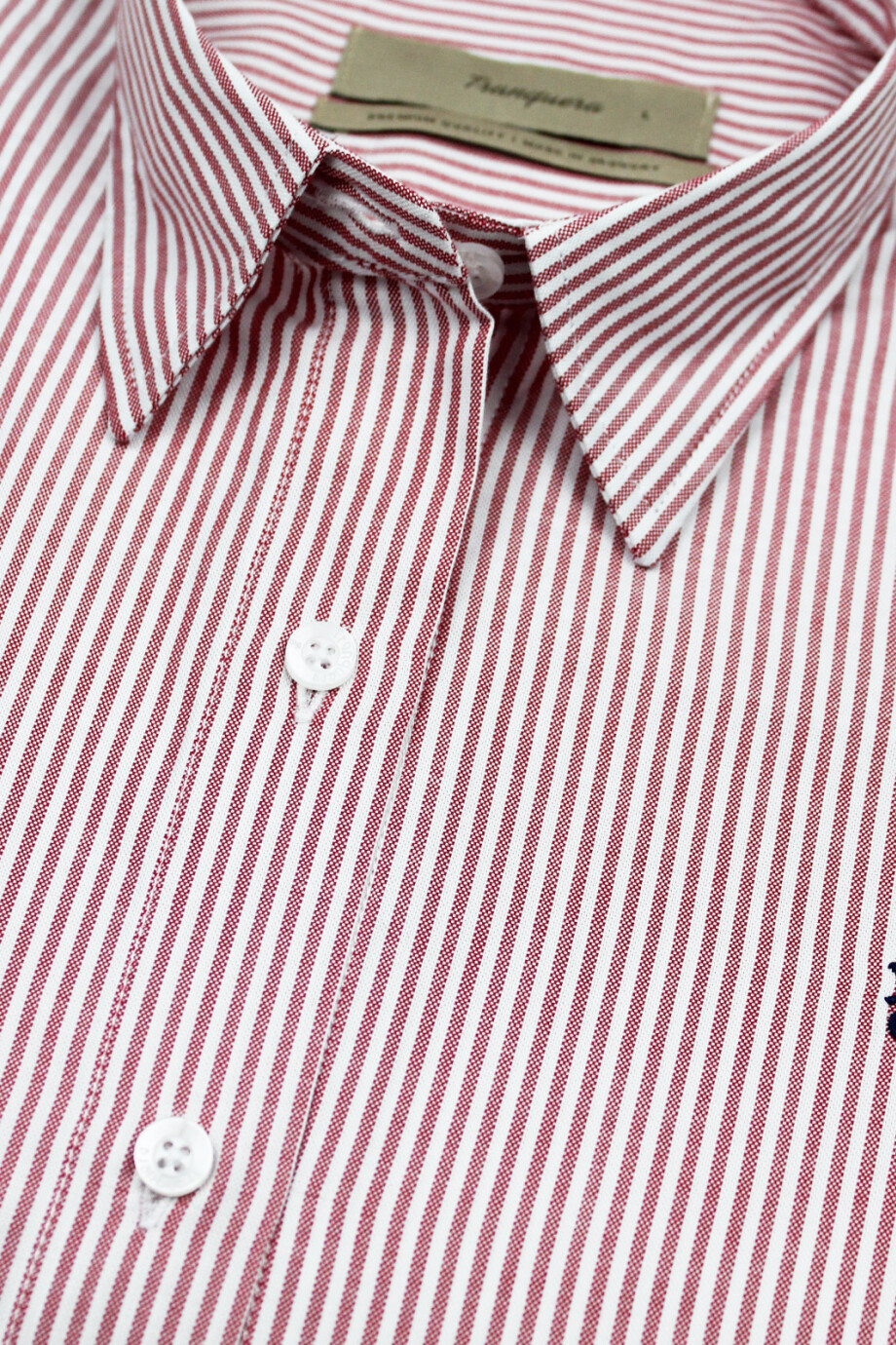 Camisa dama Suspiro de Algodón Raya Roja