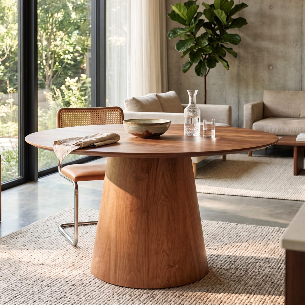 Mesa de comedor Zara 1.35 - Línea Manhattan - Marrón 