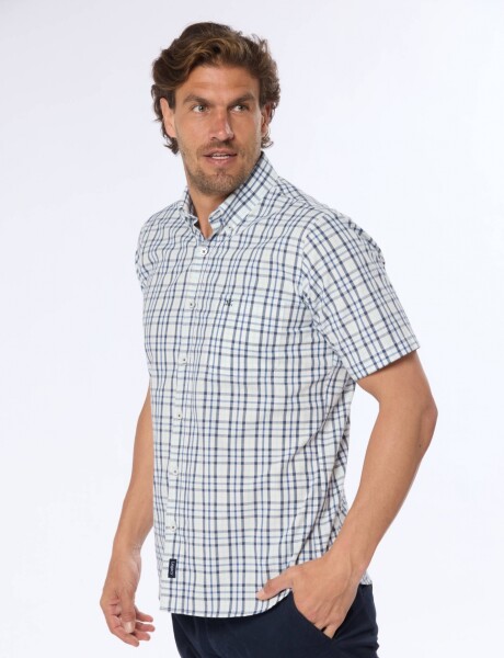 CAMISA SPORT A CUADROS Azul