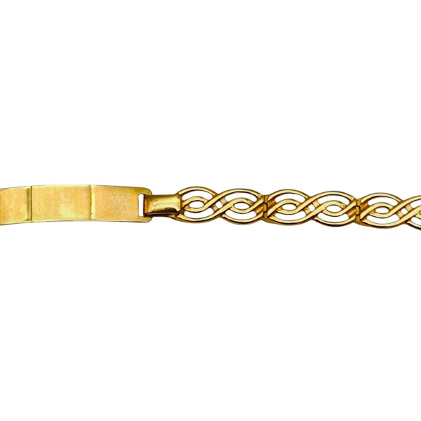 Pulsera Identidad Enlazado -Oro bajo-Sin Piedra-PU8016 sinpiedra