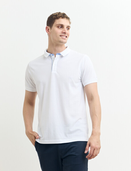520751 REMERA HARRINGTON LABEL Blanco