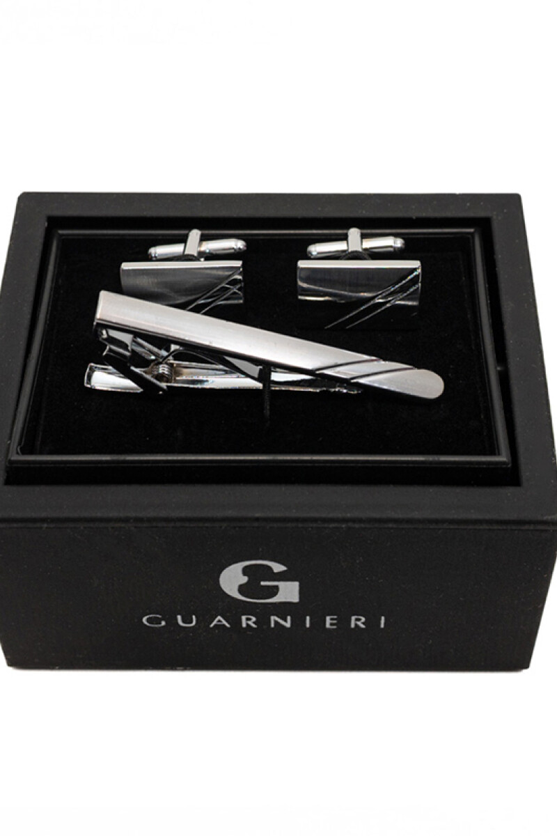 Gemelos con Sujetacorbata PLATA