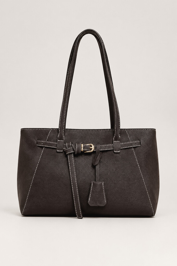 CARTERA SUEDE HEBILLA MARRON
