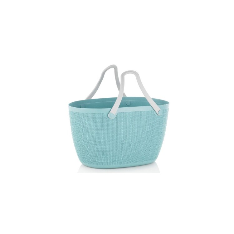 CESTO CANASTO TIPO BOLSA CON ASA 40X20X22CM MULTICOLOR