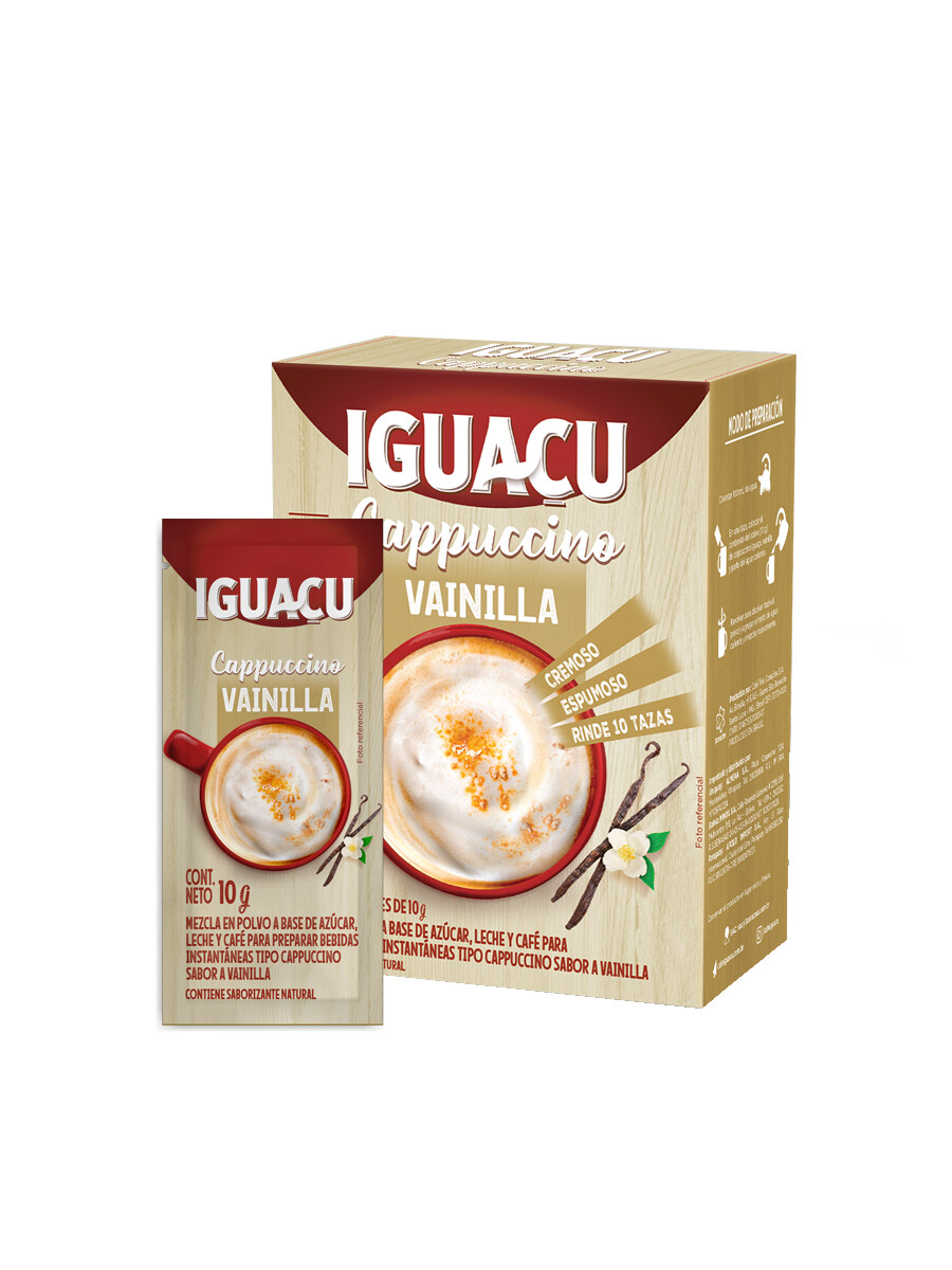 Café Iguaçu Cappuccino Vainilla 10 grs x10 Unidades 100 grs Café Iguaçu Cappuccino Vainilla 10 grs x10 Unidades 100 grs