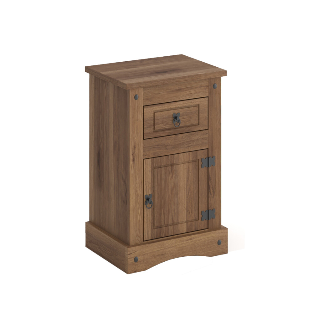 Mesa de luz 1 Cajon 1 puerta - Linea Mexicana - Ecommerce Nogal