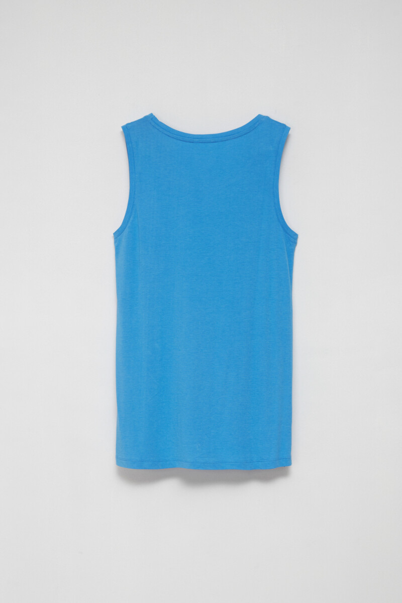 Musculosa sin mangas viscosa Turquesa