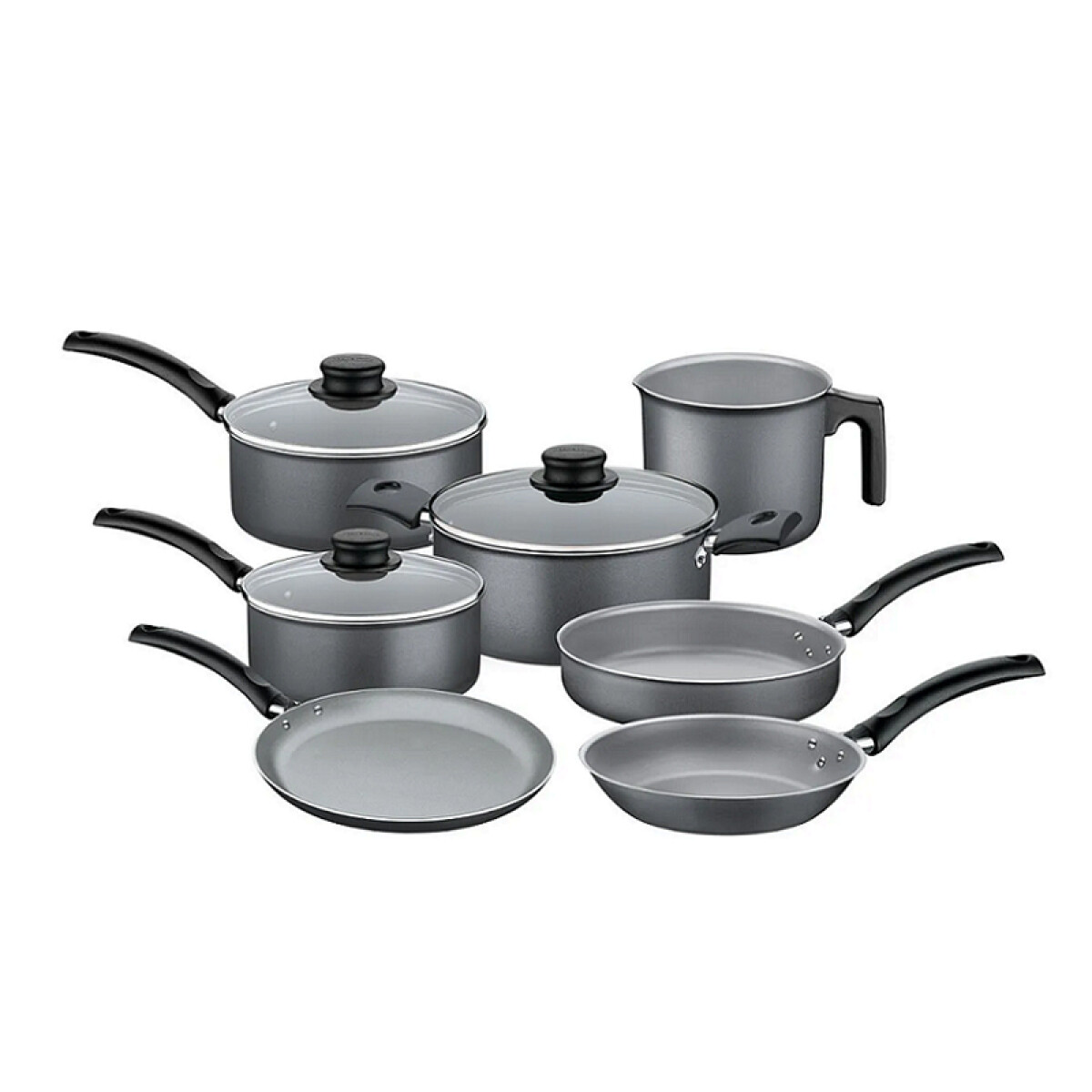 Batería de cocina, negra 7 piezas "TURIM" -TRAMONTINA - TR6376 