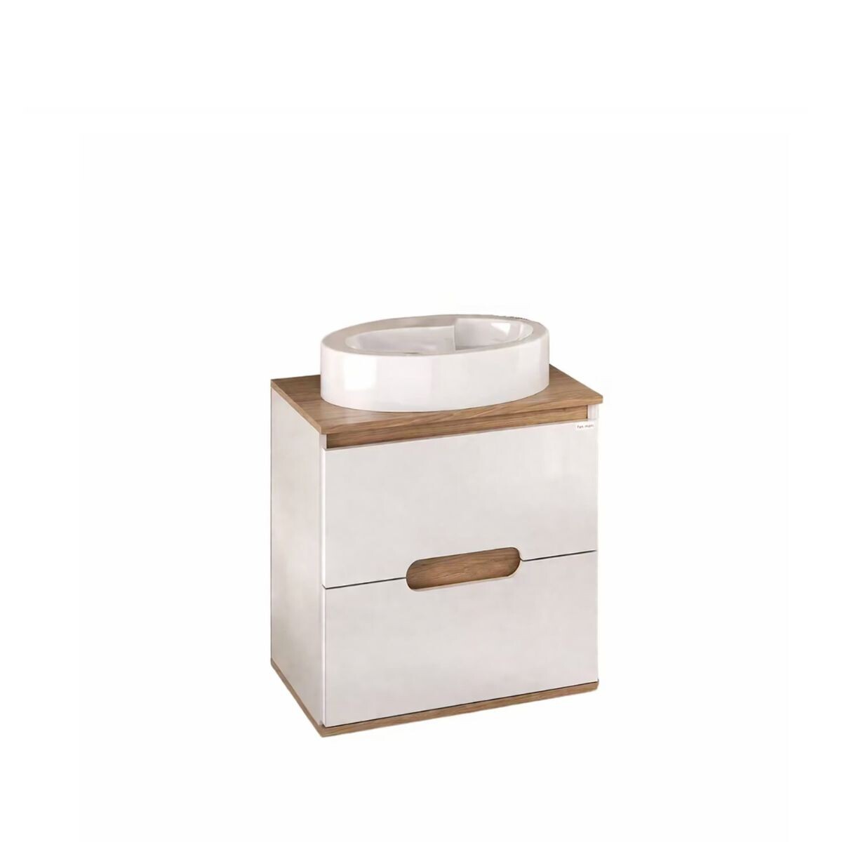 Mueble De Baño Suspendido Beatriz 60 Cm Blanco Con Catedral Con Bacha 