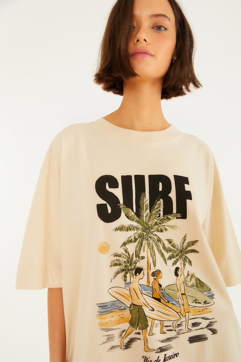 REMERA SURF Crudo