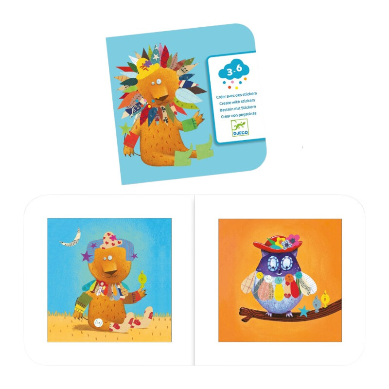 Crea Pegatinas Animales Djeco Crea Pegatinas Animales Djeco