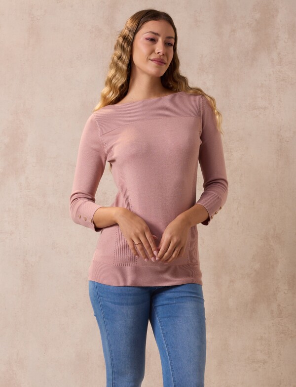 Buzo Ribs ROSA