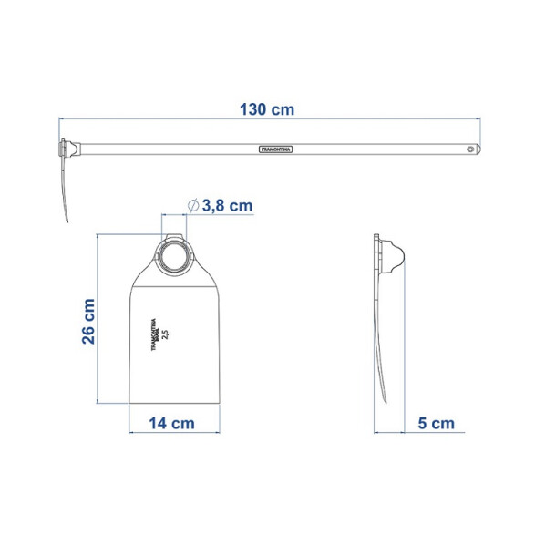 Azadón 262 x 140mm, con mango -TRAMONTINA TN1236