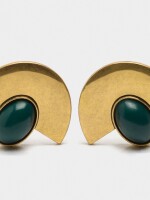 Pendientes Geométricos De Piedra verde
