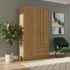 Placard Ropero Armario Astro 4 Puertas 2 Cajones MARRON