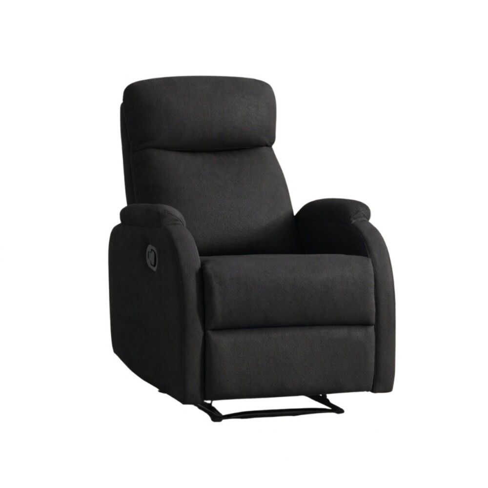 Sillón Recliner 1 Cuerpo Cuero Sintético - Adri Negro