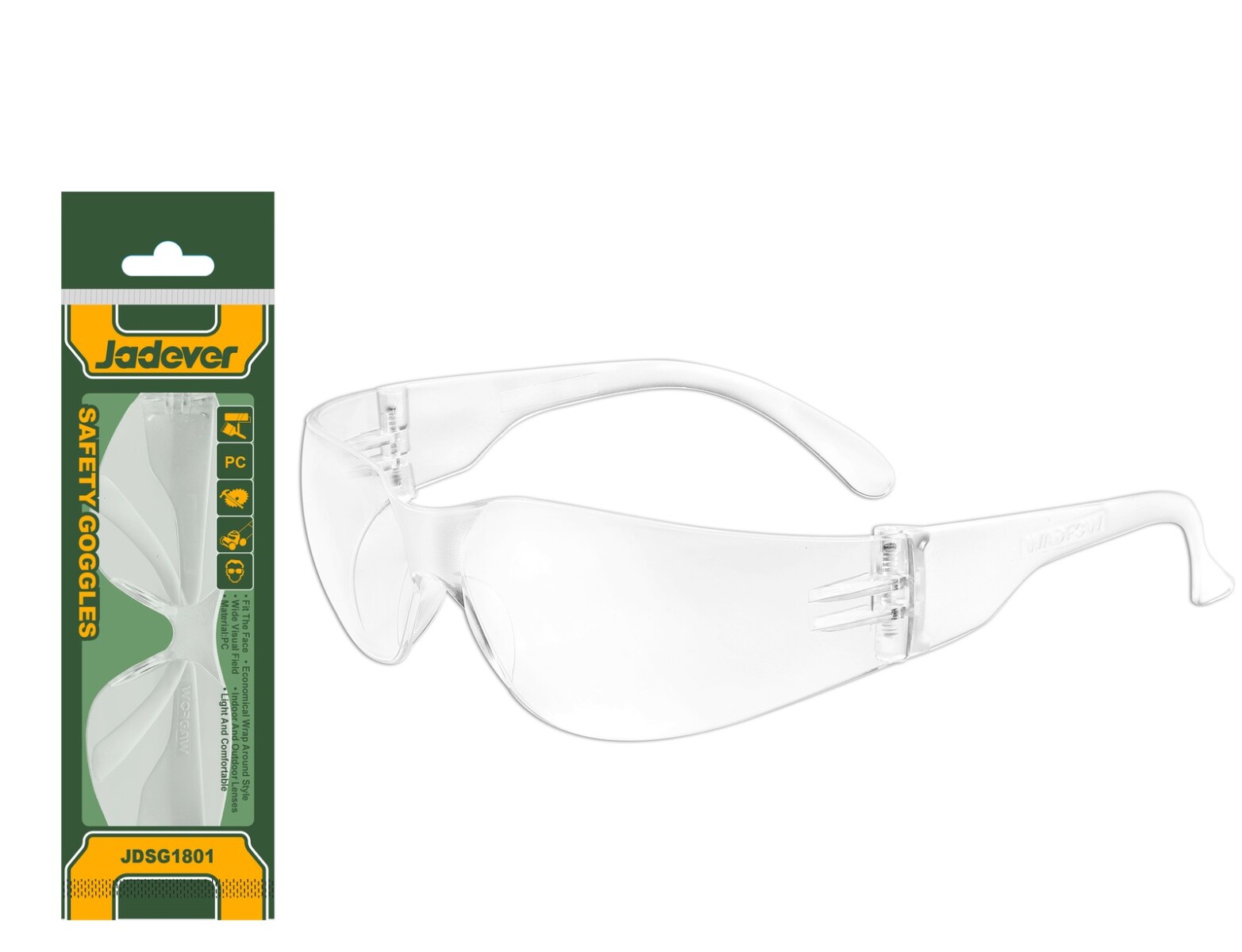 Lentes de proteccion transparente jadever JDSG1801 