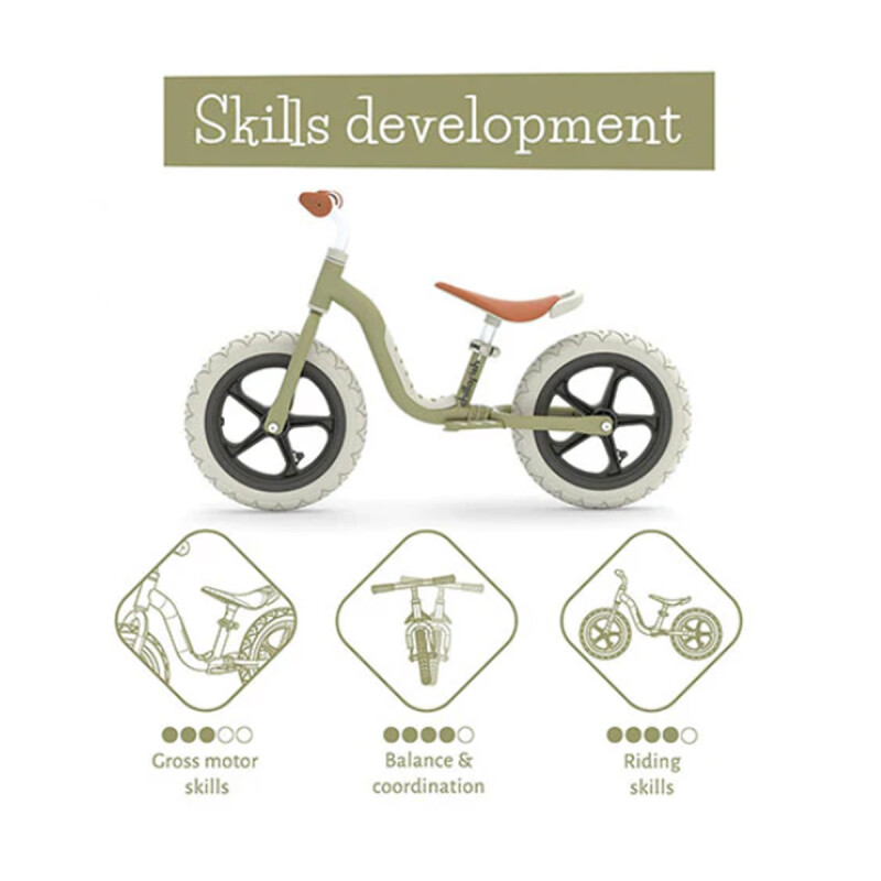Bicicleta de equilibrio Charlie Lux Chillafish Olive