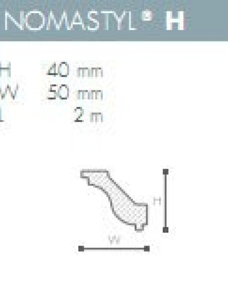 MOLDURA POLIESTIRENO NOMASTYL- H - 2 mts - N/A