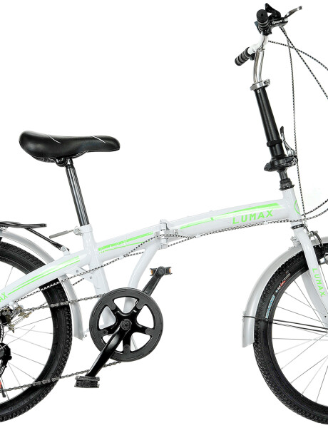 Bicicleta Plegable Rodado 20 Lumax Shimano Parrilla Blanco