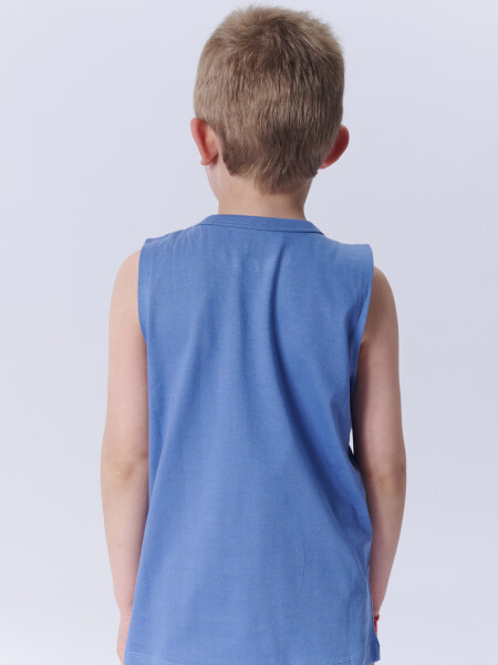 Camiseta sin mangas surfing - Undiscovered Azul