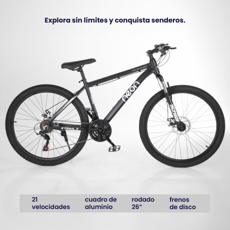 Bicicleta Montaña 26 Cuadro Aluminio Freno Disco 21 Cambios Negro