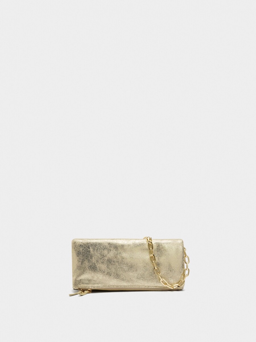 Bolso Metalizado Para Fiesta dorado