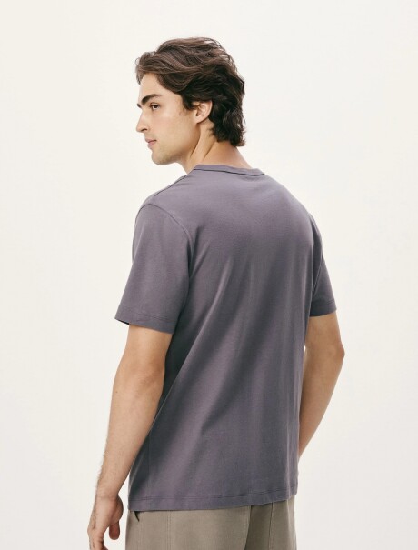 CAMISETA MANGA CORTA CON ESTAMPA GRIS