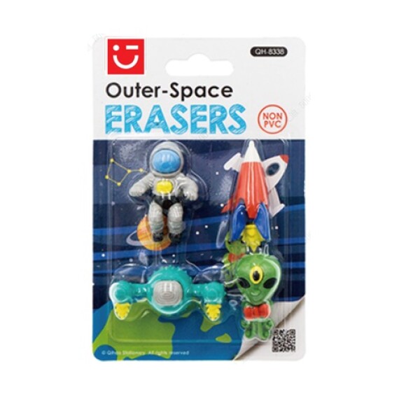 Goma de borrar space 4pcs diseño 2