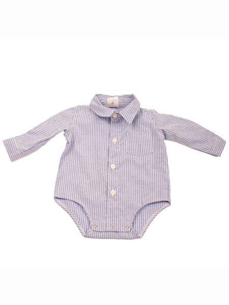 Camisa Body Rayas celeste finas