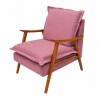 Poltrona Malta con Brazo de Madera color Ciruela Poltrona Malta con Brazo de Madera color Ciruela