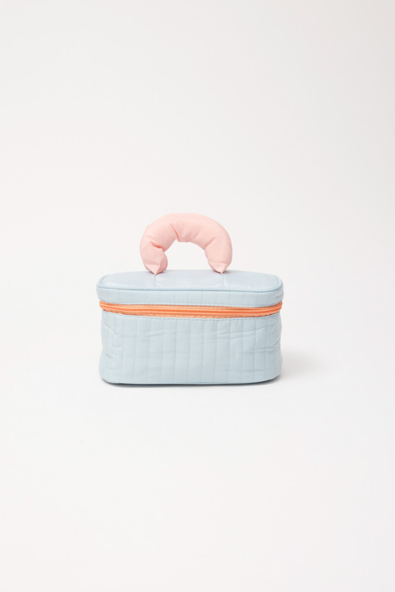 Necessaire - Celeste Rosa Y Gris 