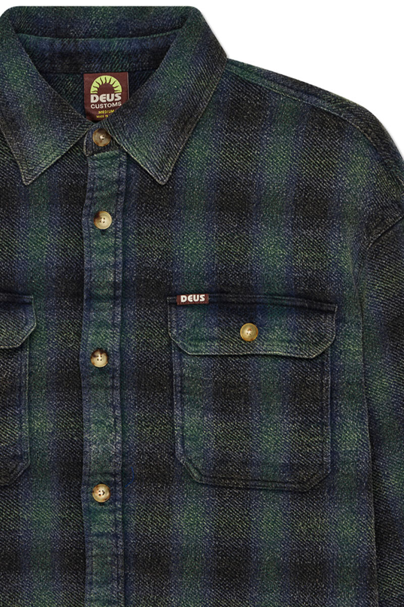 Too Busy To Work Check Shirt Negro