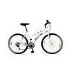 Bicicleta Baccio Alpina Lady Montaña rodado 24 con 6 cambios Blanco/Violeta