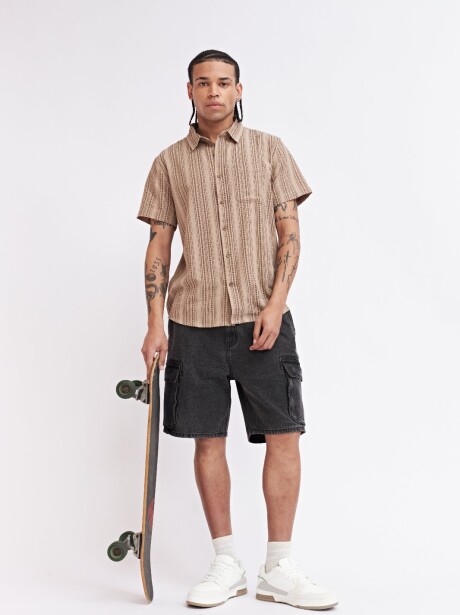 CAMISA RAY MARRON