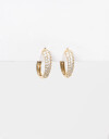 Aros Argollas Strass Aros Argolla Con Cubic Zirconia - Dorado
